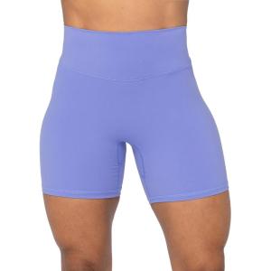 imageSunzel No Front Seam High Waist Biker Shorts for Women Squat Proof Yoga Workout Gym Bike ShortsPeriwinkle