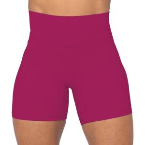 imageSunzel No Front Seam High Waist Biker Shorts for Women Squat Proof Yoga Workout Gym Bike ShortsSangria