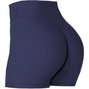imageSunzel Womens Invisible Butt Scrunch Shorts High Waisted Biker Shorts Gym Workout Yoga Running Shorts with Tummy ControlAsh Blue