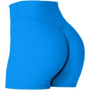 imageSunzel Womens Invisible Butt Scrunch Shorts High Waisted Biker Shorts Gym Workout Yoga Running Shorts with Tummy ControlClassic Blue