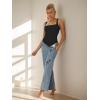 imageSunzel Bodysuits for Women Tummy Control Sexy Thong Body Suits Jumpsuits Square Neck Shapewear Seamless Body Shaper Top