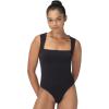 imageSunzel Bodysuits for Women with Thong in Rear and Snaps in Crotch Square Neck Tummy Control Sexy Sleeveless TopsBlack