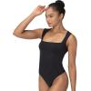 imageSunzel Bodysuits for Women with Thong in Rear and Snaps in Crotch Square Neck Tummy Control Sexy Sleeveless TopsBlack