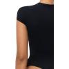 imageSunzel Double Lined Bodysuits for Women CrewNeck Short Sleeve Going Out Tops Basic Slimming One Piece Outfits Casual SexyBlack