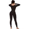 imageSunzel Long Sleeve Bodysuits One Piece Jumpsuit for Women with Square Neck and Butt Scrunch Leggings Seamless Ribbed RompersBrown