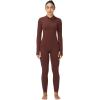 imageSunzel Long Sleeve Jumpsuits for Women Ribbed One Piece Casual Yoga Workout Zip Front Bodycon Legging Fit ampamp ThumbholeBrown