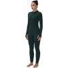 imageSunzel Long Sleeve Jumpsuits for Women Ribbed One Piece Casual Yoga Workout Zip Front Bodycon Legging Fit ampamp ThumbholeDark Teal