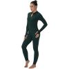 imageSunzel Long Sleeve Jumpsuits for Women Ribbed One Piece Casual Yoga Workout Zip Front Bodycon Legging Fit ampamp ThumbholeDark Teal