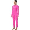 imageSunzel Long Sleeve Jumpsuits for Women Ribbed One Piece Casual Yoga Workout Zip Front Bodycon Legging Fit ampamp ThumbholeHot Pink