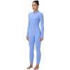 imageSunzel Long Sleeve Jumpsuits for Women Ribbed One Piece Casual Yoga Workout Zip Front Bodycon Legging Fit ampamp ThumbholeLight Blue