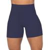 imageSunzel No Front Seam Biker Shorts for Women with Pockets Yoga Workout Gym Bike Shorts with Tummy ControlAsh Blue