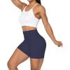 imageSunzel No Front Seam Biker Shorts for Women with Pockets Yoga Workout Gym Bike Shorts with Tummy ControlAsh Blue