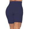 imageSunzel No Front Seam Biker Shorts for Women with Pockets Yoga Workout Gym Bike Shorts with Tummy ControlAsh Blue