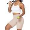 imageSunzel No Front Seam Biker Shorts for Women with Pockets Yoga Workout Gym Bike Shorts with Tummy ControlBeige