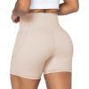 imageSunzel No Front Seam Biker Shorts for Women with Pockets Yoga Workout Gym Bike Shorts with Tummy ControlBeige