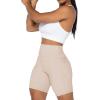 imageSunzel No Front Seam Biker Shorts for Women with Pockets Yoga Workout Gym Bike Shorts with Tummy ControlBeige