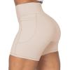 imageSunzel No Front Seam Biker Shorts for Women with Pockets Yoga Workout Gym Bike Shorts with Tummy ControlBeige