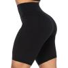 imageSunzel No Front Seam Biker Shorts for Women with Pockets Yoga Workout Gym Bike Shorts with Tummy ControlBlack