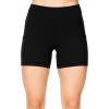 imageSunzel No Front Seam Biker Shorts for Women with Pockets Yoga Workout Gym Bike Shorts with Tummy ControlBlack