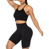 imageSunzel No Front Seam Biker Shorts for Women with Pockets Yoga Workout Gym Bike Shorts with Tummy ControlBlack