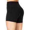 imageSunzel No Front Seam Biker Shorts for Women with Pockets Yoga Workout Gym Bike Shorts with Tummy ControlBlack