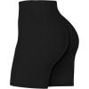 imageSunzel No Front Seam Biker Shorts for Women with Pockets Yoga Workout Gym Bike Shorts with Tummy ControlBlack
