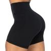 imageSunzel No Front Seam Biker Shorts for Women with Pockets Yoga Workout Gym Bike Shorts with Tummy ControlBlack