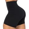 imageSunzel No Front Seam Biker Shorts for Women with Pockets Yoga Workout Gym Bike Shorts with Tummy ControlBlackblack 2 Pack