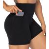 imageSunzel No Front Seam Biker Shorts for Women with Pockets Yoga Workout Gym Bike Shorts with Tummy ControlBlackblack 2 Pack