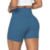 imageSunzel No Front Seam Biker Shorts for Women with Pockets Yoga Workout Gym Bike Shorts with Tummy ControlBlue Gray