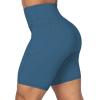 imageSunzel No Front Seam Biker Shorts for Women with Pockets Yoga Workout Gym Bike Shorts with Tummy ControlBlue Gray