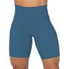 imageSunzel No Front Seam Biker Shorts for Women with Pockets Yoga Workout Gym Bike Shorts with Tummy ControlBlue Gray