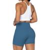 imageSunzel No Front Seam Biker Shorts for Women with Pockets Yoga Workout Gym Bike Shorts with Tummy ControlBlue Gray