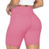 imageSunzel No Front Seam Biker Shorts for Women with Pockets Yoga Workout Gym Bike Shorts with Tummy ControlBubblegum Pink