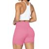 imageSunzel No Front Seam Biker Shorts for Women with Pockets Yoga Workout Gym Bike Shorts with Tummy ControlBubblegum Pink
