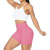 imageSunzel No Front Seam Biker Shorts for Women with Pockets Yoga Workout Gym Bike Shorts with Tummy ControlBubblegum Pink
