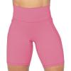 imageSunzel No Front Seam Biker Shorts for Women with Pockets Yoga Workout Gym Bike Shorts with Tummy ControlBubblegum Pink