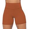 imageSunzel No Front Seam Biker Shorts for Women with Pockets Yoga Workout Gym Bike Shorts with Tummy ControlCaramel Cafe