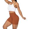 imageSunzel No Front Seam Biker Shorts for Women with Pockets Yoga Workout Gym Bike Shorts with Tummy ControlCaramel Cafe
