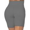 imageSunzel No Front Seam Biker Shorts for Women with Pockets Yoga Workout Gym Bike Shorts with Tummy ControlCharcoal Grey