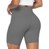 imageSunzel No Front Seam Biker Shorts for Women with Pockets Yoga Workout Gym Bike Shorts with Tummy ControlCharcoal Grey
