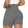 imageSunzel No Front Seam Biker Shorts for Women with Pockets Yoga Workout Gym Bike Shorts with Tummy ControlCharcoal Grey