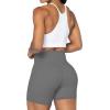 imageSunzel No Front Seam Biker Shorts for Women with Pockets Yoga Workout Gym Bike Shorts with Tummy ControlCharcoal Grey