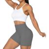 imageSunzel No Front Seam Biker Shorts for Women with Pockets Yoga Workout Gym Bike Shorts with Tummy ControlCharcoal Grey