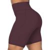 imageSunzel No Front Seam Biker Shorts for Women with Pockets Yoga Workout Gym Bike Shorts with Tummy ControlChocolate