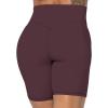 imageSunzel No Front Seam Biker Shorts for Women with Pockets Yoga Workout Gym Bike Shorts with Tummy ControlChocolate