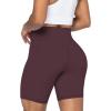 imageSunzel No Front Seam Biker Shorts for Women with Pockets Yoga Workout Gym Bike Shorts with Tummy ControlChocolate