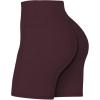 imageSunzel No Front Seam Biker Shorts for Women with Pockets Yoga Workout Gym Bike Shorts with Tummy ControlChocolate