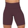 imageSunzel No Front Seam Biker Shorts for Women with Pockets Yoga Workout Gym Bike Shorts with Tummy ControlChocolate