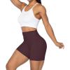 imageSunzel No Front Seam Biker Shorts for Women with Pockets Yoga Workout Gym Bike Shorts with Tummy ControlChocolate